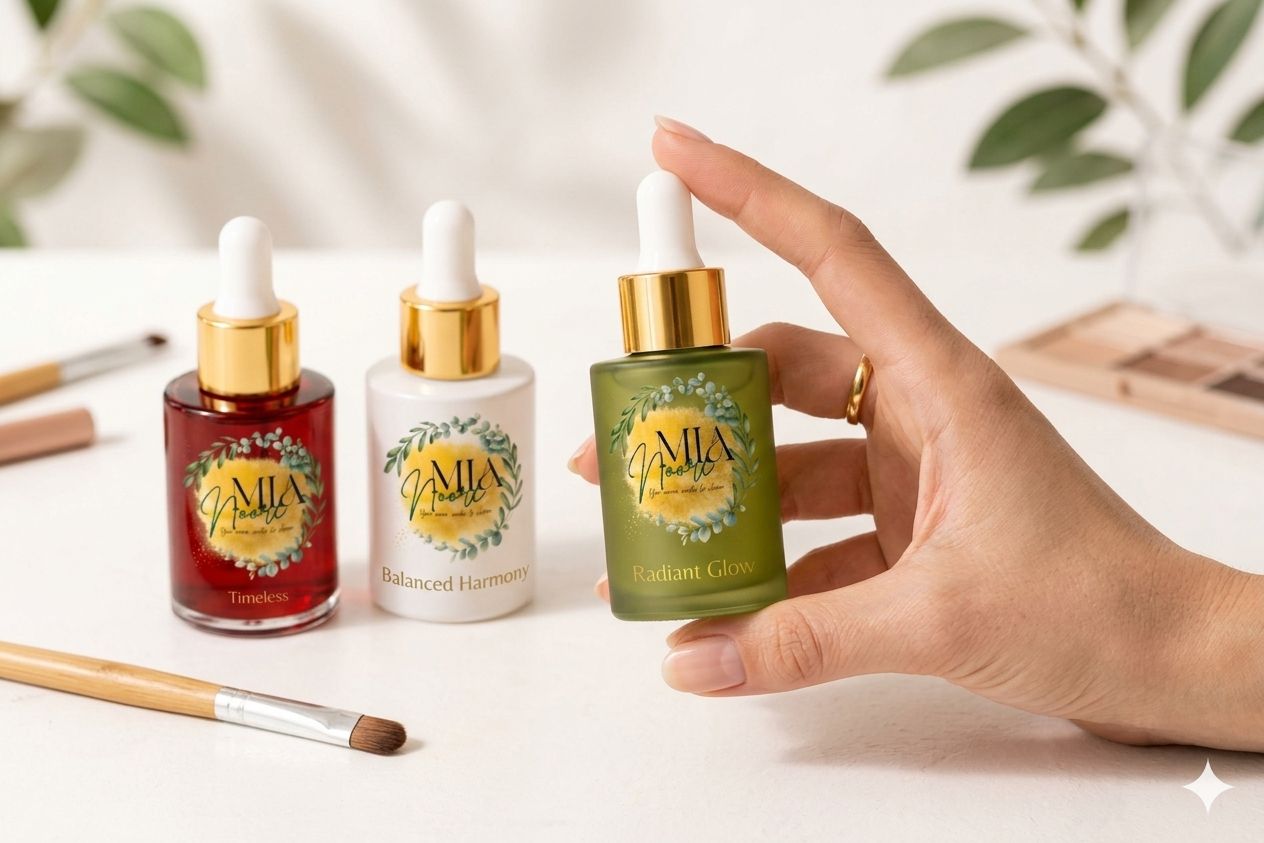 The Complete Ritual — full-size Mia Noore Timeless, Balanced Harmony and Radiant Glow facial oils